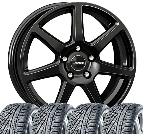 4 Winterräder Winter Tallin 6,5x15 ET 38 4x100 Schwarz mit 185/65 R15 88T CON WinterContact TS 870 M+S 3PM