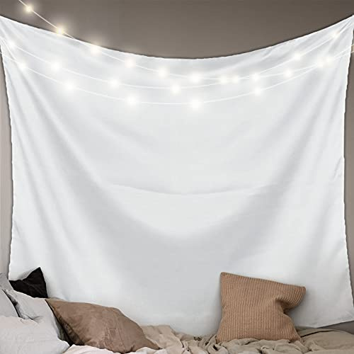 Brand Plain White Tapestry - DIY & Tie Dye Projektionsleinwand für Schlafzimmer, individueller Wandbehang für Wohnzimmer, Mädchenzimmer, Klassenzimmer - 130 x 150 cm