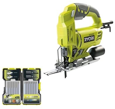Pack RYOBI Scie sauteuse électrique 500W RJS720-G - Coffret de 20 lames RAK20JB