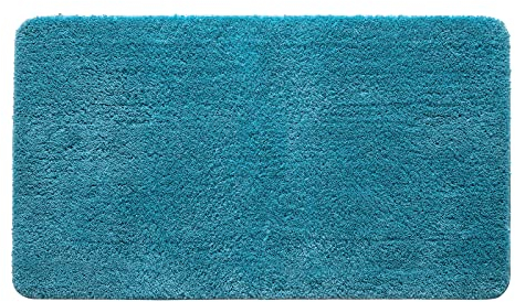 MIULEE Teppich Badematte Badezimmerteppich rutschfest Waschbar Badteppich Bettvorleger Badvorleger Saugfähige Duschvorleger Fussmatte für Wohnzimmer Schlafzimmer Badezimmer 70x120cm Blau-grün
