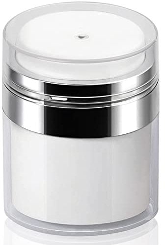 Airless Pump Jar - 1.7 Oz Moisturizer Dispenser Air Pump Containers, Container Vacuum Bottle Dispenser for Skincare Makeup Lotion
