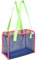Strandtasche Strandspielzeug Tasche Groß Netztasche für Sandspielzeug Wasserspielzeug Kinder Aufräumsack Spielsack Jungen Mädchen Badetasche Aufbewahrungstasche Faltbare für Familie Urlaub (Blau)