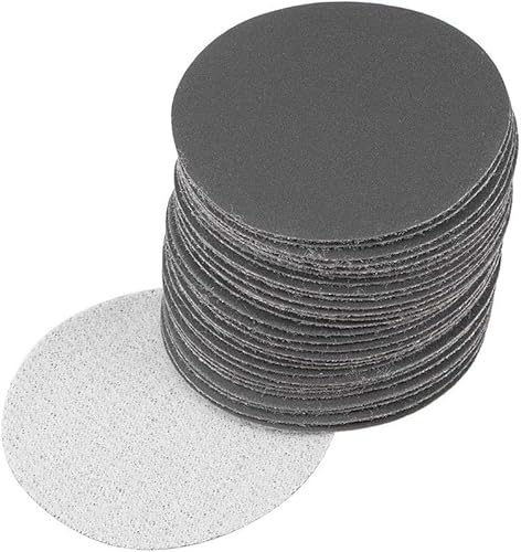 TA-VIGOR 30Pcs 50mm Wet and Dry Sanding Discs, 800 Grit 2 Inch Hook and Loop Sandpaper Electrostatic Sand Planting Silicon Carbide Sanding Discs