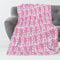 Superweiche, rosafarbene Überwurfdecke für Klimaanlage, Decke, Affe, warm, gemütlich, Flanelldecke, Heimdekoration für Couch, Bett, Sofa, 127 x 101 cm