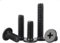 Lot de 50 vis à tête plate cruciforme H M4 x 4 mm Vis à tête crêpe Vis à tête cruciforme en acier inoxydable Noir galvanisé