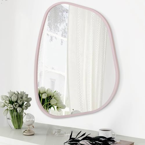 HLFMVWE Specchio da parete irregolare asimmetrico, specchio da bagno, specchio da vanità, moderno e artistico, decorativo per ingresso, soggiorno, camera da letto