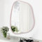 HLFMVWE Specchio da parete irregolare asimmetrico, specchio da bagno, specchio da vanità, moderno e artistico, decorativo per ingresso, soggiorno, camera da letto