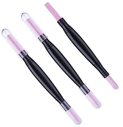 FRCOLOR 3pcs Fingernail Files for Women Nail Cuticle Pusher Nail Sanding Pen Nail File Board Cuticle Stick Pen Nail Scrub Stick Nail Art Tools