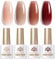 BORN PRETTY Jelly Brown Gel Nail Polish Set 4 Colors Nude Gel Polish Transparent Crystal Color Gel Nail Art Varnish Manicure Collection Gift Set 7ML