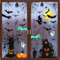 Wothfav Pegatinas Halloween para Ventana - 133 Piezas con Mano Fantasma Iluminada, Calabaza, Murciélago - Decoración de Ventanas