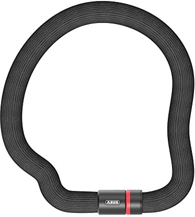ABUS Kettenschloss Goose Lock 4204K - biegsames, klapperfreies Fahrradschloss aus gehärtetem Stahl - 4 mm starke Stahlkette, 28 mm Gesamtdurchmesser - 85 cm lang - mit Schlüssel - Schwarz