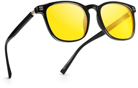 TJUTR Night Vision Glasses for Women Men Anti Glare Night Driving Glasses Polarised Yellow Lenses Reduce Headlight Glare