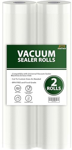 Right Pack Vacuum Sealer Bags | Vacuum Bags for Food | Vacuum Sealer Rolls | BPA Free & Durable Food Bags | Ideal for Storing Food | Food Storage Bags | Freezer Safe | Boiling Safe (20cm X 6m)