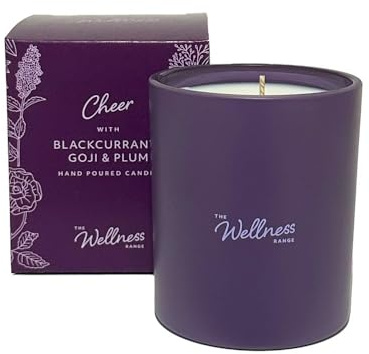 Potters Crouch Wellness Range Glass Candle - Blackcurrant, Goji & Plum