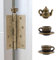UFURMATE Hinge Head Home Decoration 3Pcs Magnetic Vintage Mini Teacup Hinge Heads Decorative Topper Creative Bronzed Tea Cup Hinge Head Magnets Ornaments