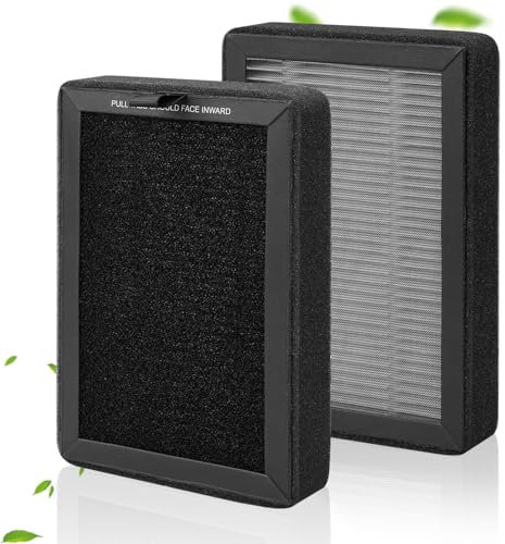 2 Pack LV-H128 Replacement Filter for Levoit Air Purifier, Compatible with LV-H128 / LV-H13EU Air Purifier, 3-Stage H13 True HEPA Filtration System, Replace Part #LV-H128-RF&LV-13EU-RF