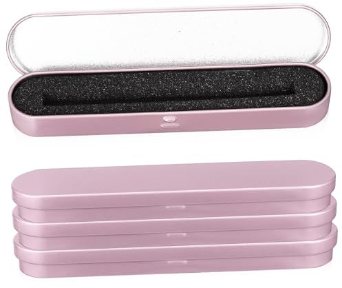 ADOCARN 4stücke Metall Stift Geschenkbox Bleistiftbox Mit Schaumstofffutter Leere Stiftboxen Goldfarben Für Stifte Schmuck Und Bürobedarf