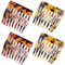 4 Stück Haarkamm Zum Stecken Mini Einsteckkamm Lamellenkamm French Hair Comb Haare Spaltzahn Französische Haar Seitenkämme für Damen Haar Styling Zubehör(Schildpatt, Braun)