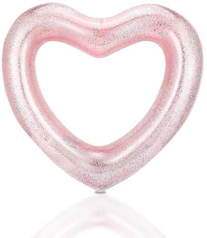 Schwimmring für Erwachsene,Pink Liebe Schwimmreifen Aufblasbar Wasserspielring-90cm,Dicke PVC Pool Aufblasbar Schwimmen Ring für Frauen Mädchen Sommer Schwimmbad Wasser Outdoor Spielzeug Party Zubehör