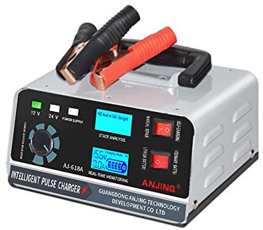 WANGZEYU LadegeräT Autobatterie Smart Battery Charger 12V / 24V Kfz-Batterieladegerät Large Powe400W Trickle Smart Pulse Repair for Auto, LKW, Boot, Motorrad Autobatterie LadegeräTe