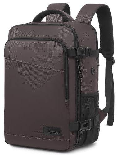 Yankony Handgepäck Rucksack 40x20x25 für Ryanair Reiserucksack für Flugzeug 14 Zoll Laptopfach Wasserdicht & Diebstahlsicher Schulrucksack für Herren Damen, Kakaobraun