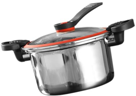 LIFKOME Marmite à Soupe Acier Inoxydable Cocotte à Basse Pression Double Poignées Cuisson Nutriments Préservés Portable Cuisine Quotidienne