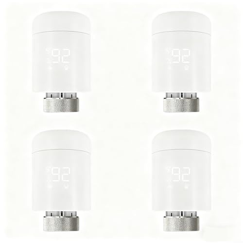 Für Zigbee Smart Heizkörperthermostat programmierbares Heizungsthermostat für Tuya (4 Stück)