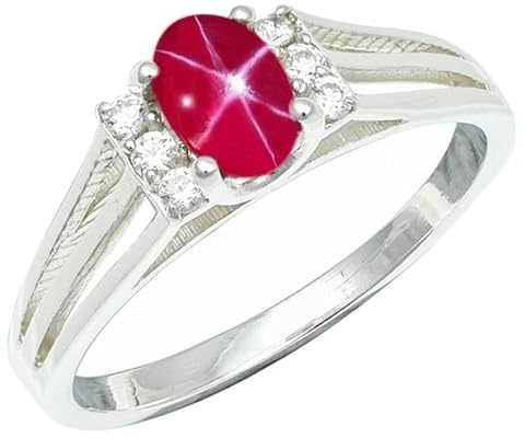 avec pierre précieuse Saphir rose Linde Star (laboratoire) Bague plaquée argent homme et femme Fait main Cadeau Bijoux CRG1241BH_58 (18.5)