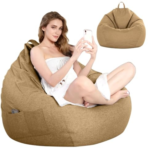 LOMUG Sitzsack XL, Sitzsack Bezug, Gaming Sitzsäcke Tropfenform nur Bezug (ohne Füllung) Sitzsackstuhl für Erwachsene Kinder, Bean Bag Chair für Kinderzimmer Sofa Stofftiere Outdoor Deko, 100x120 cm