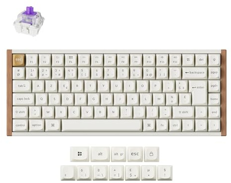 Keychron K2 HE Clavier Magnétique AZERTY, 2,4 GHz/Bluetooth 5.2, Rétroéclairage RGB, Hot-Swap, Programmez avec QMK/Via, 75% Clavier Gamer Français Compatible Mac/Windows, Édition spéciale - Blanc