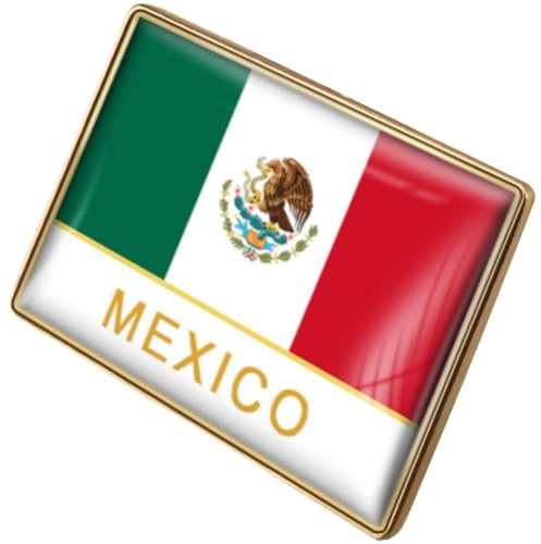 Tsffae Pin De Bandera De México, Pins De Solapa con Bandera De México, Pin De Solapa Esmaltado con Bandera Mexicana, Pins Mexicanos Ondeantes, Insignia De Metal, Recuerdo, Sombrero, Mochila,