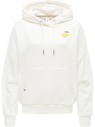 Ragwear Damen lässiger Oversized Hoodie gemütlicher Kapuzenpullover mit modischen Print-Akzenten und Kapuze Pirita PP XS-3XL