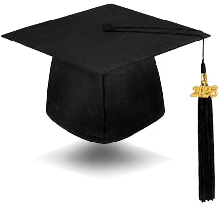 Spehulg Bachelor Hut Doktorhut Absolventenhut 2026 Graduation Hat für Bachelor Master Uni (mit 2026 Zubehör)