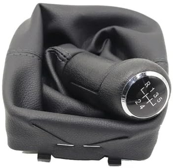 Schaltknauf Schaltknäufe Austauschbarer Auto Schaltknüppel Schaltsack für VW für Polo 9N 9N2 2002 2003 2004-2009 Auto-Zubehör-Set Black