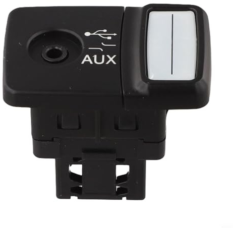 USB Media Player AUX 735547937 per Fiat 500 (2007-2012), Panda (2012-2016), Punto, Linea - Nero ABS Ricambio