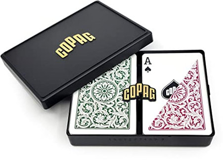 Copag Taille Bridge Regular Index 1546 Jeu de Cartes (Vert Bordeaux Setup)