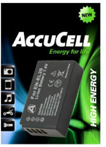 AccuCell Akku passend für EN-EL20 Akku, Nikon 1 J1 Akku