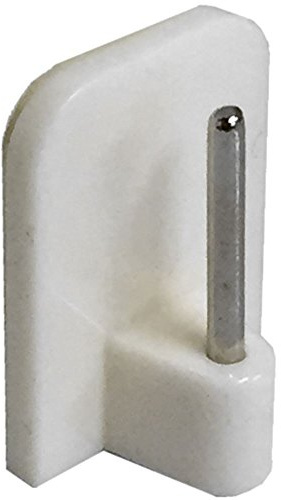 SELF ADHESIVE STICK ON END HOOKS FOR NET CURTAIN WIRE WHITE ( pack of 10 )