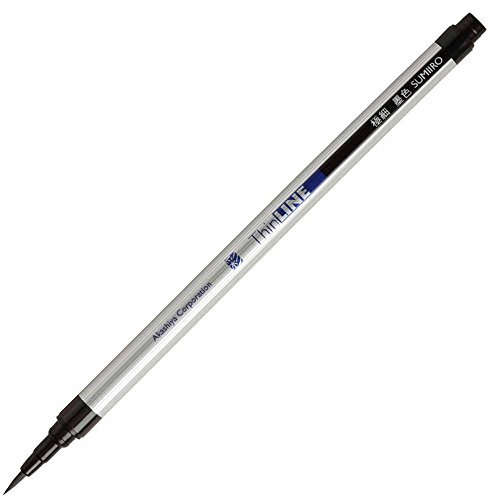 Akashiya Aya Calligraphy Brush Pen Ultra Fine Writing Black Ink TL300-01 from Japan