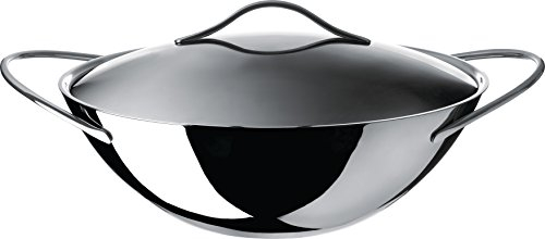 Alessi EG308 Domenica Wok, Acciaio Inossidabile 18/10/Trilamina, Argento