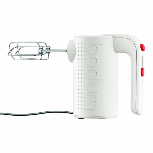 Bodum BISTRO Elektrischer Handmixer (Spülmaschinengeeignetes Edelstahlzubehör, 5-Geschwindigkeitsstufen) cremefarben, Creme