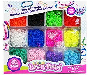 BUSDUGA 700203 - Loom Bänder Set & Clips, 4.200 Stück, mit Neonfarben!