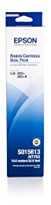 Epson C13S015613 - Bk Ribbon Dualpack LQ300/570/580/8X