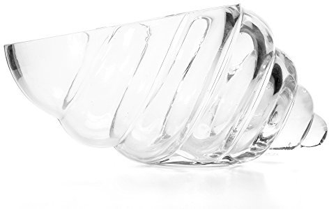 Hosley Vase Coquillage en Verre – 20,3 cm de Long.Idéal pour Spa, aromathérapie.Décorations floralesProjets Faits Main, Bougie décorative de Jardin