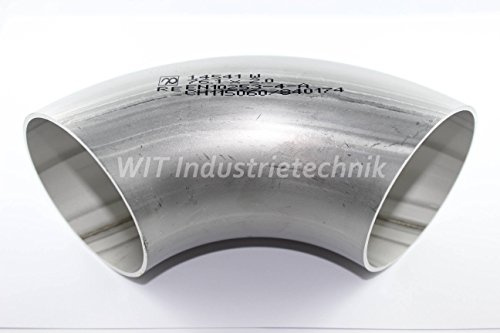 76,1x2 mm 3 Zoll EDELSTAHL Bogen 90° V2A 3 1.4307 76,1mm Rohr Schweißbogen
