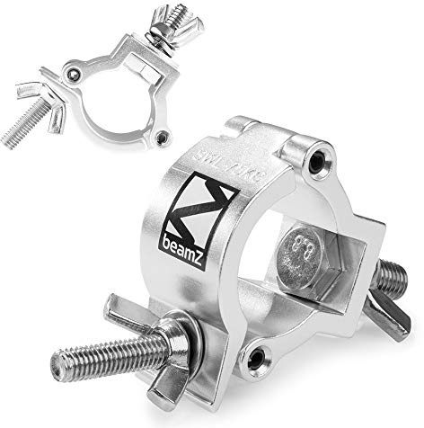 2x BeamZ BC35-75 Compact Half Coupler Lighting Clamps – 75kg Slimline Aluminium Truss Clamp for DJ, Stage & Theatre Lights