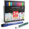 ARTEZA magnetische Whiteboard Marker, 24 bunte Whiteboard Stifte mit dünner Rundspitze, trocken abwischbare Boardmarker mit Filz-Radierer für Schule, Büro und Zuhause, 1 stück (24er Pack)