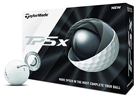 TaylorMade TP5x Golfbälle, 12 Stück, Weiß