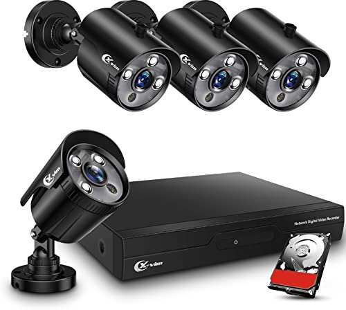 X-VIM XVIM 8CH 1080P Sistema di telecamere di sorveglianza Home Outdoor 1TB Hard Drive Pre-Installare CCTV Recorder 4pcs HD 1920TVL Aggiornamento Telecamere di Sorveglianza con Visione Notturna