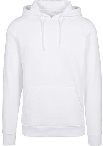 Build Your Brand Herren Kapuzenpullover Heavy Hoody, lässiger Hoodie für Männer, 3XL, white